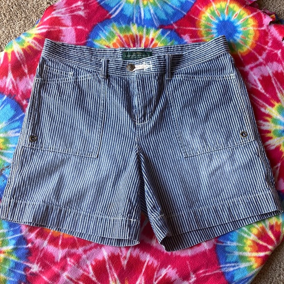 Late 80s/Early 90s striped Ralph Lauren nautical denim shorts - Picture 1 of 5